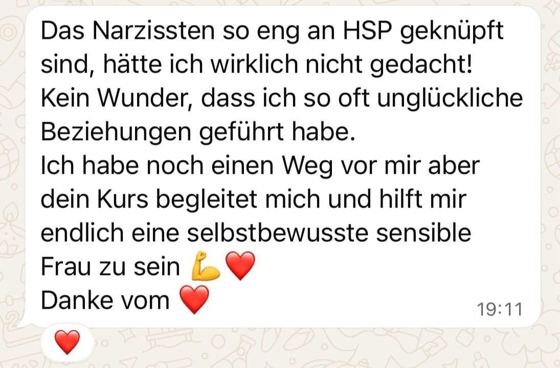 WhatsApp Feedback von Kursteilnehmerin
